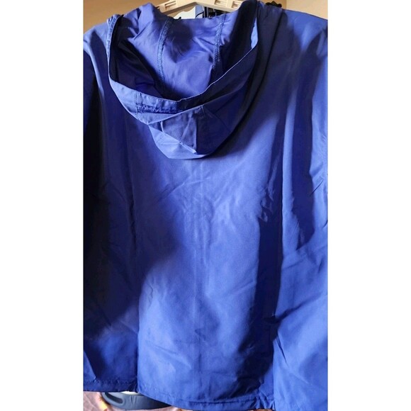 CHAMPION Men’s Stadium Hooded Windbreaker Jacket Small 1/4 Zip D25 KU Jayhawks - Picture 4 of 4